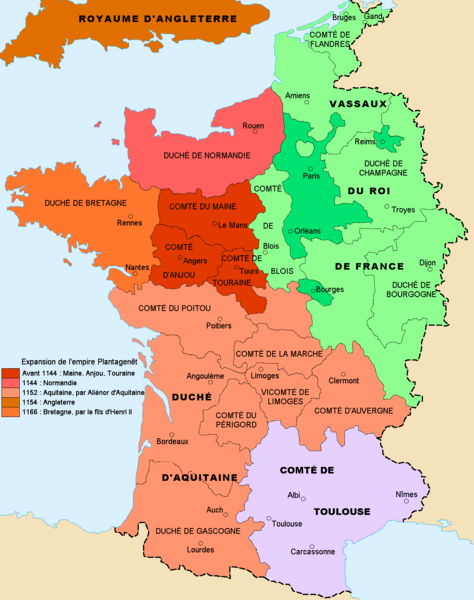 La France en 1154